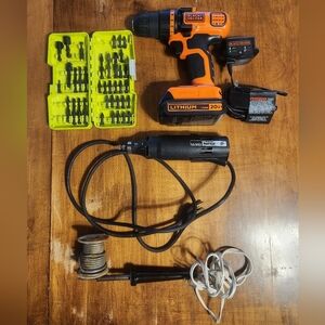 Black & Decker Cordless Drill, Rotary Tool, Soldering Iron, Impact Driver Bits